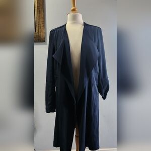 500 Maison Cinqcent Women Navy Trench Jacket Coat